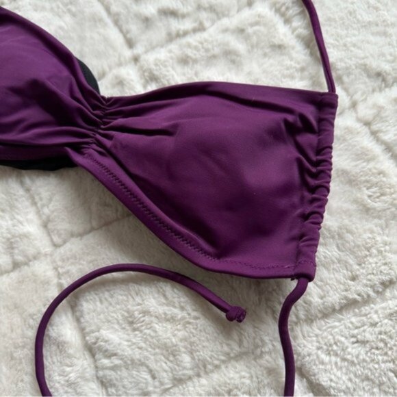 Victoria's Secret | Plum Bandeau Halter Bikini Top | Size Extra Small - Picture 4 of 9